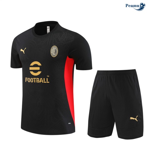 Vendita Kit Maglia Formazione Bambino AC Milan + Pantaloncini nero 2024-2025