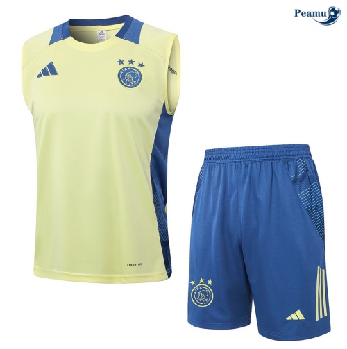 Acquista Kit Maglia Formazione Ajax Canotta + Pantaloncini giallo chiaro 2024-2025