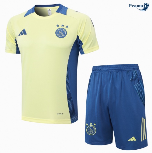 Negozio Kit Maglia Formazione Ajax + Pantaloncini giallo chiaro 2024-2025