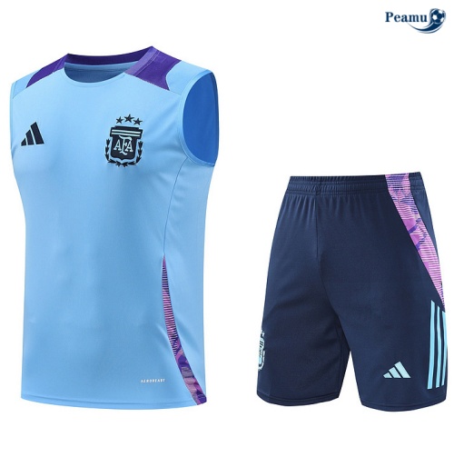 Promozionale Kit Maglia Formazione Argentina Canotta + Pantaloncini cielo blu 2024-2025