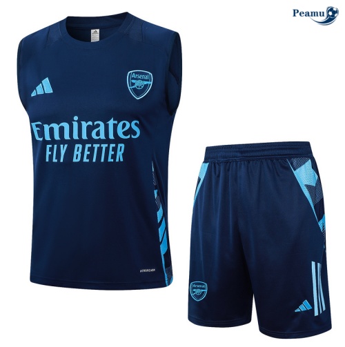 Shopping Kit Maglia Formazione Arsenal Canotta + Pantaloncini blu marino 2024-2025