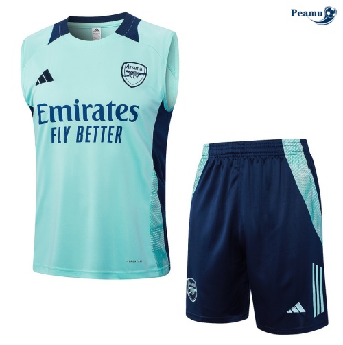 Sconto Kit Maglia Formazione Arsenal Canotta + Pantaloncini verde chiaro 2024-2025