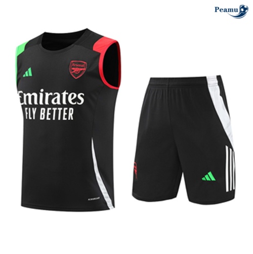 Acquistare Kit Maglia Formazione Arsenal Canotta + Pantaloncini nero 2024-2025
