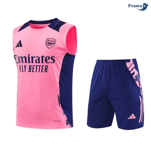 Vendere Kit Maglia Formazione Arsenal Canotta + Pantaloncini rosa 2024-2025
