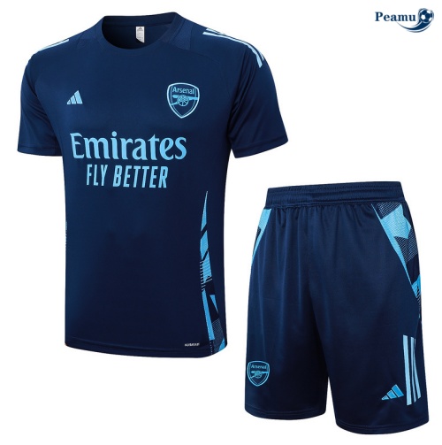 Acquistare Kit Maglia Formazione Arsenal + Pantaloncini blu marino 2024-2025