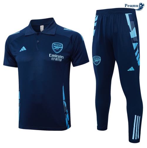 Negozio Kit Maglia Formazione Arsenal Polo + Pantaloni blu marino 2024-2025