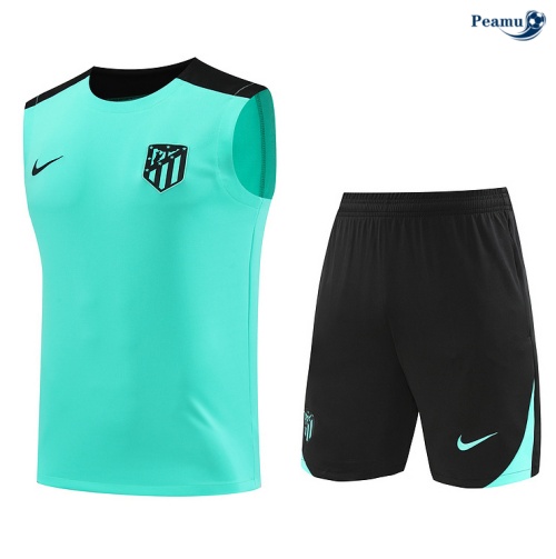 Vendere Kit Maglia Formazione Atletico Madrid Canotta + Pantaloncini verde 2024-2025