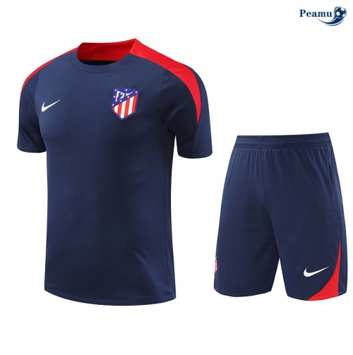 Nuovo Kit Maglia Formazione Atletico Madrid + Pantaloncini blu marino 2024-2025