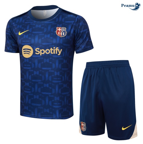 Acquista Kit Maglia Formazione Barcellona + Pantaloncini blu marino 2024-2025