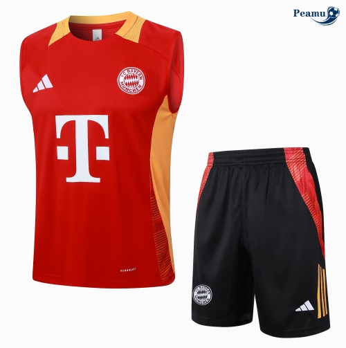 Nuove Kit Maglia Formazione Bayern Monaco Canotta + Pantaloncini rosso 2024-2025