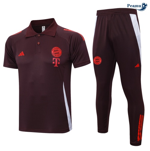 Negozio Kit Maglia Formazione Bayern Monaco Polo + Pantaloni marrone 2024-2025