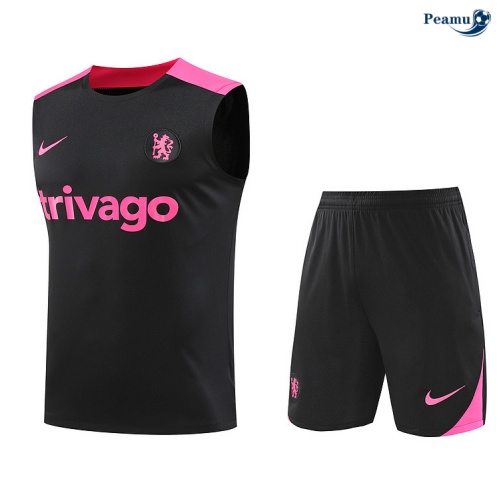 Prezzo Kit Maglia Formazione Chelsea Canotta + Pantaloncini nero 2024-2025