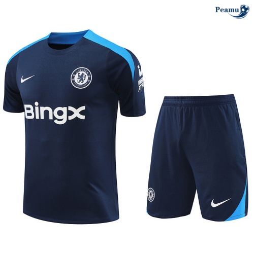 Prezzo Kit Maglia Formazione Chelsea + Pantaloncini blu marino 2024-2025