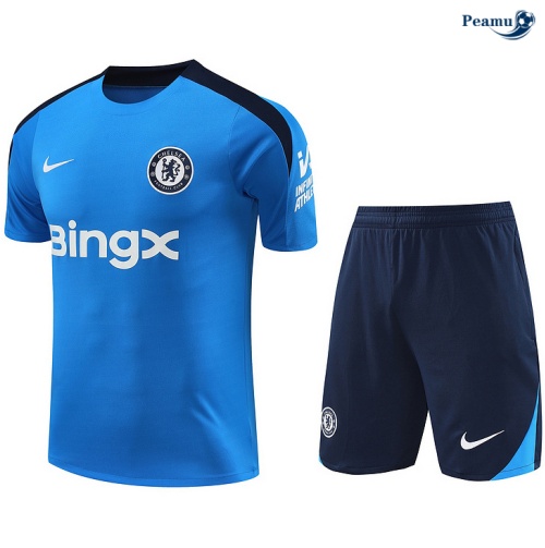 Vendita Kit Maglia Formazione Chelsea + Pantaloncini blu 2024-2025