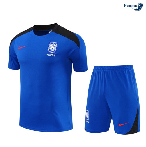 Negozio Kit Maglia Formazione Bambino Corée + Pantaloncini blu 2024-2025