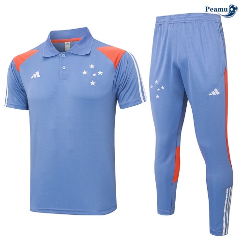 Saldi Kit Maglia Formazione Cruzeiro Polo + Pantaloni grigio 2024-2025