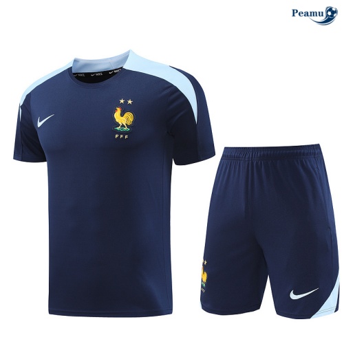 Promozionale Kit Maglia Formazione Francia + Pantaloncini blu marino 2024-2025