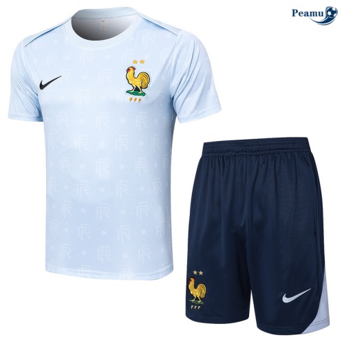 Acquistare Kit Maglia Formazione Francia + Pantaloncini azzurro 2024-2025