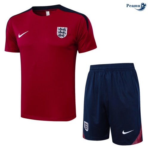Vendere Kit Maglia Formazione Inghilterra + Pantaloncini rosso granate 2024-2025