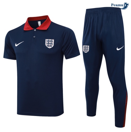 Grossista Kit Maglia Formazione Inghilterra Polo + Pantaloni blu marino 2024-2025