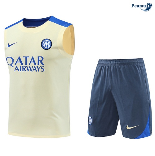 Promozionale Kit Maglia Formazione Inter Milan Canotta + Pantaloncini amarillo 2024-2025