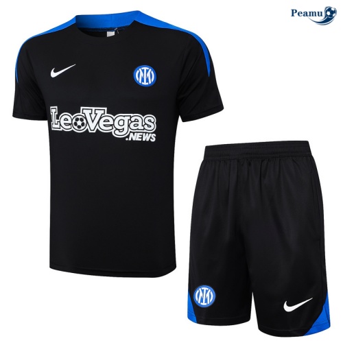 Collezione Kit Maglia Formazione Inter Milan + Pantaloncini nero 2024-2025