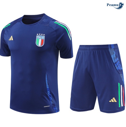 Vendere Kit Maglia Formazione Italia + Pantaloncini blu marino 2024-2025