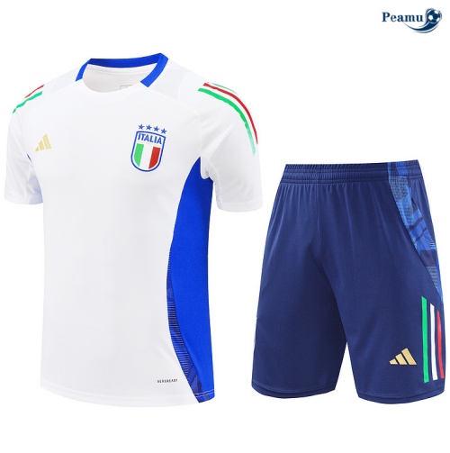 Negozio Kit Maglia Formazione Italia + Pantaloncini bianco 2024-2025