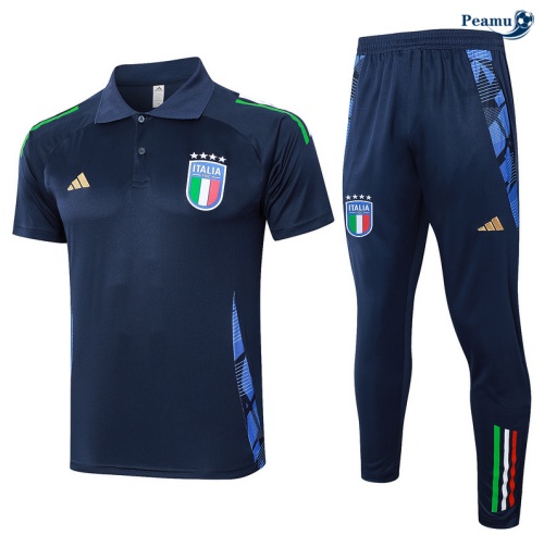 Prezzo Kit Maglia Formazione Italia Polo + Pantaloni blu marino 2024-2025
