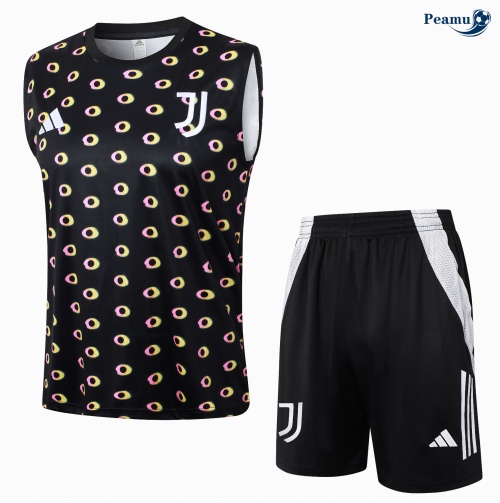 Grossista Kit Maglia Formazione Juventus Canotta + Pantaloncini nero 2024-2025