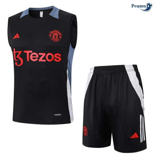 Acquista Kit Maglia Formazione Manchester United Canotta + Pantaloncini nero 2024-2025