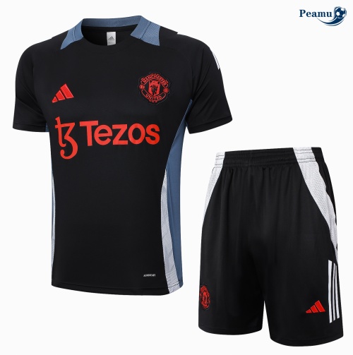 Sconto Kit Maglia Formazione Manchester United + Pantaloncini nero 2024-2025