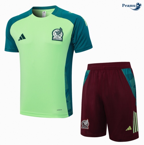 Collezione Kit Maglia Formazione Messico + Pantaloncini verde 2024-2025