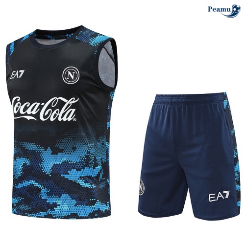 Prezzo Kit Maglia Formazione Napoli Canotta + Pantaloncini blu 2024-2025