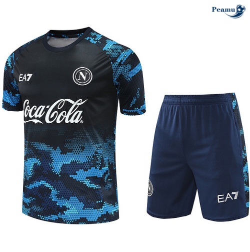 Offrire Kit Maglia Formazione Napoli + Pantaloncini blu 2024-2025