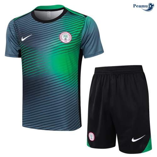 Nuovo Kit Maglia Formazione Nigeria + Pantaloncini grigio 2024-2025
