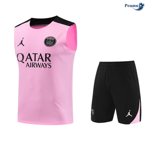 Acquistare Kit Maglia Formazione PSG Canotta + Pantaloncini rosa 2024-2025