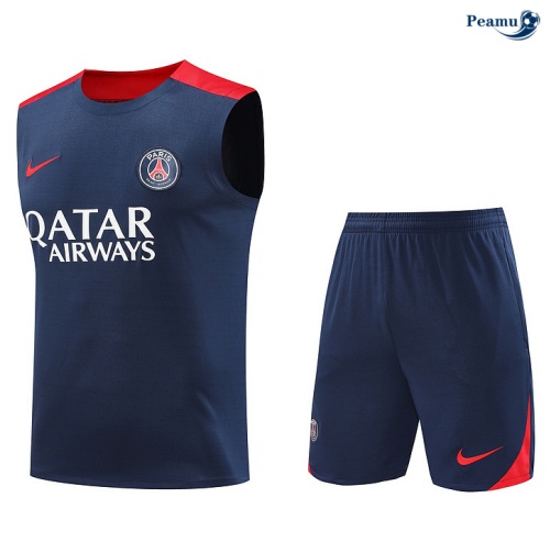 Shopping Kit Maglia Formazione PSG Canotta + Pantaloncini blu marino 2024-2025