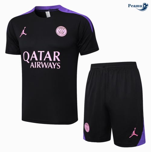 Saldi Kit Maglia Formazione PSG + Pantaloncini nero 2024-2025