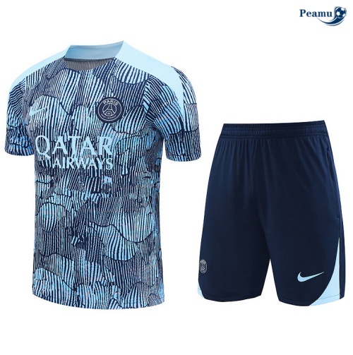 Scelta Kit Maglia Formazione PSG + Pantaloncini blu 2024-2025