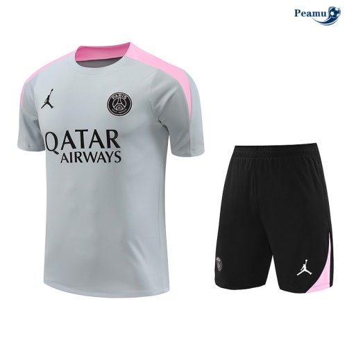 Offrire Kit Maglia Formazione PSG + Pantaloncini grigio 2024-2025