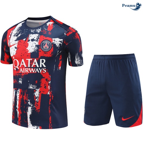 Sconto Kit Maglia Formazione PSG + Pantaloncini blu 2024-2025