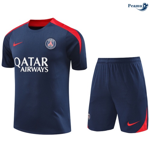 Creare Kit Maglia Formazione PSG + Pantaloncini blu marino 2024-2025