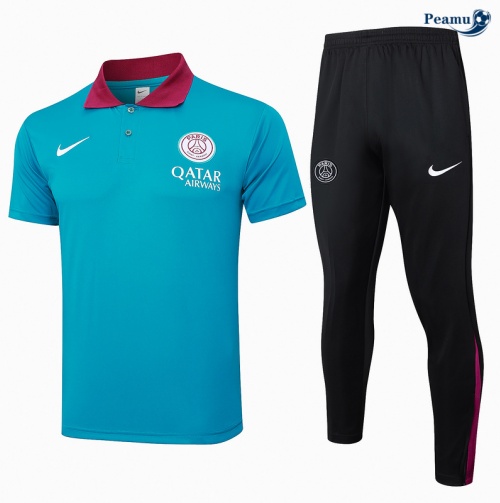 Promozionale Kit Maglia Formazione PSG Polo + Pantaloni blu 2024-2025
