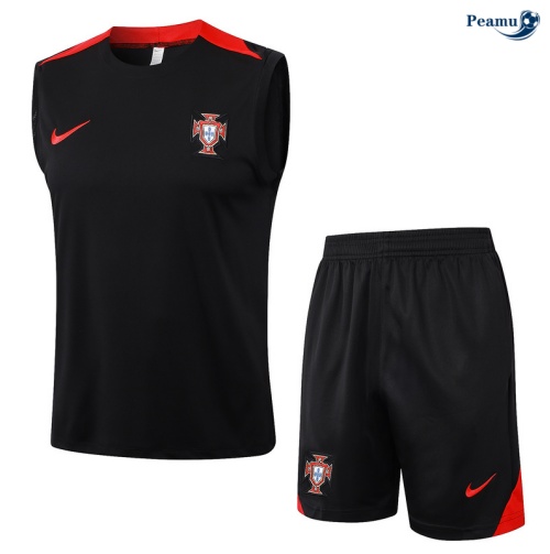 Fornire Kit Maglia Formazione Portogallo Canotta + Pantaloncini nero 2024-2025