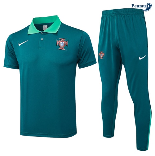 Acquista Kit Maglia Formazione Portogallo Polo + Pantaloni verde 2024-2025