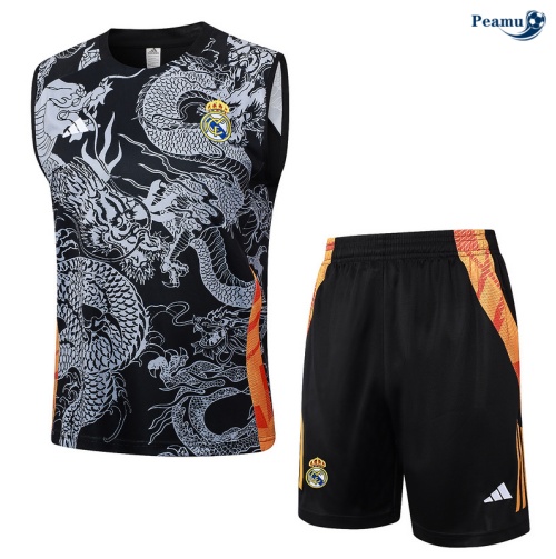 Scelta Kit Maglia Formazione Real Madrid Canotta + Pantaloncini nero 2024-2025