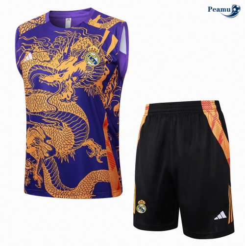Acquistare Kit Maglia Formazione Real Madrid Canotta + Pantaloncini viola 2024-2025