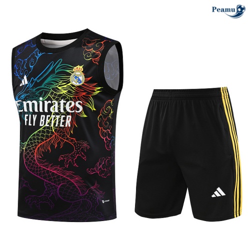Sconto Kit Maglia Formazione Real Madrid Canotta + Pantaloncini nero 2024-2025