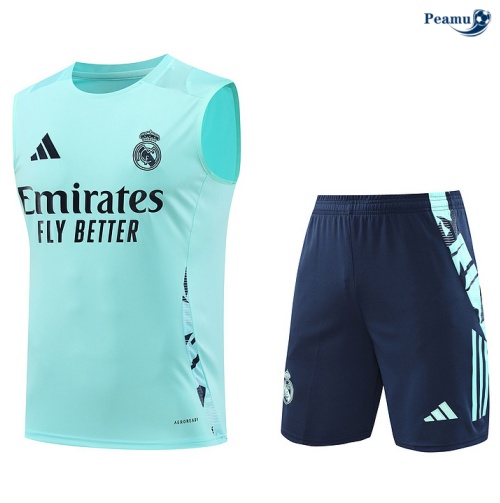 Promozionale Kit Maglia Formazione Real Madrid Canotta + Pantaloncini cielo blu 2024-2025